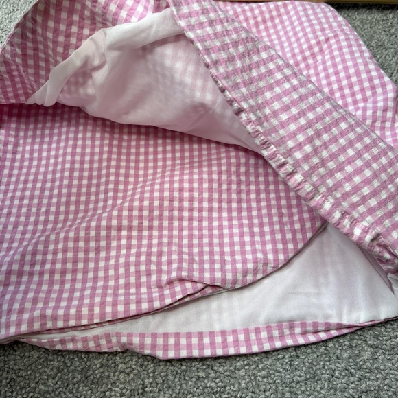 Zara Skirt Womens Small Pink Gingham Check Wrap Asymmetric Mini Lined High Waist - Picture 10 of 14